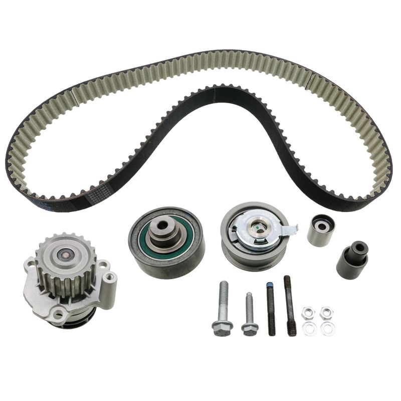 Water Pump + V-Ribbed Belt Set - PK03470 HEPU