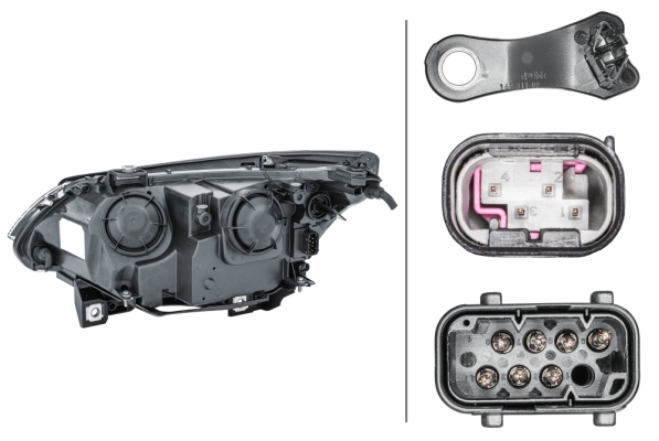 Headlight - 1EF 008 673-081 HELLA