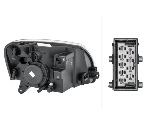Headlight - 1EG 010 196-011 HELLA