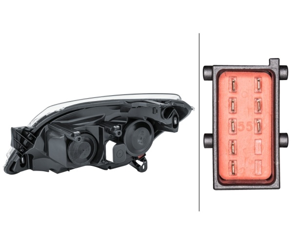 Headlight - 1EG 270 370-321 HELLA