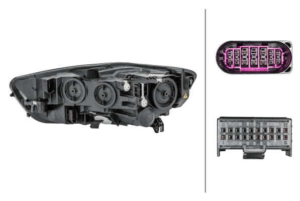 Headlight - 1EL 012 976-021 HELLA