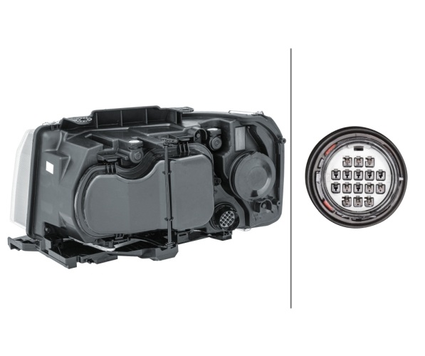 Headlight - 1EL 354 025-061 HELLA