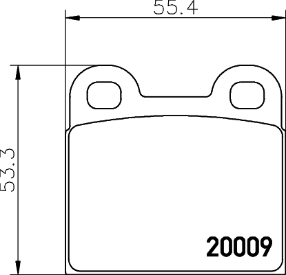 Brake Pad Set, disc brake - 8DB 355 006-991 HELLA