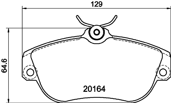 Brake Pad Set, disc brake - 8DB 355 018-001 HELLA