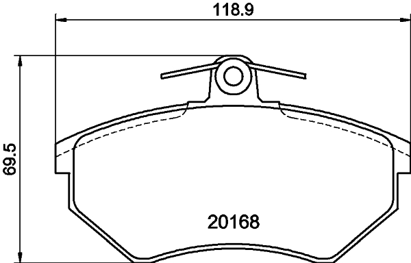 Brake Pad Set, disc brake - 8DB 355 017-901 HELLA