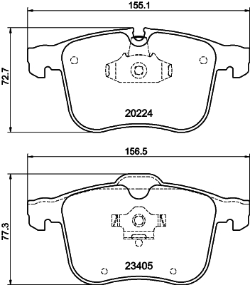 Brake Pad Set, disc brake - 8DB 355 006-561 HELLA