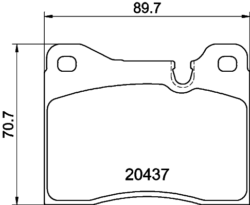 Brake Pad Set, disc brake - 8DB 355 017-561 HELLA
