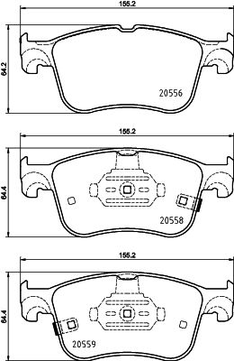 Brake Pad Set, disc brake - 8DB 355 039-421 HELLA