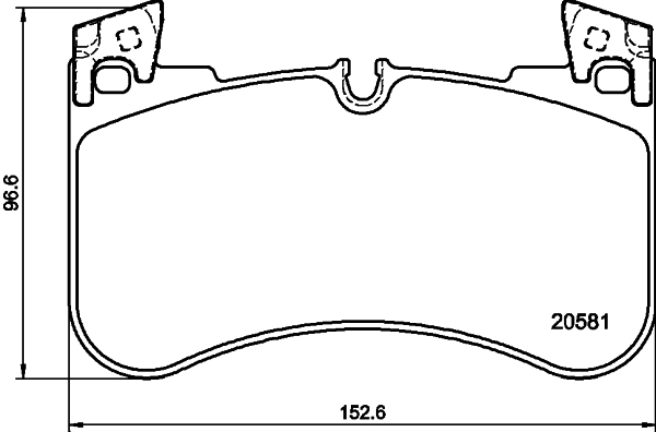 Brake Pad Set, disc brake - 8DB 355 039-881 HELLA