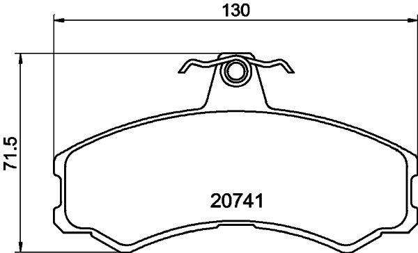 Brake Pad Set, disc brake - 8DB 355 013-441 HELLA