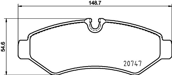 Brake Pad Set, disc brake - 8DB 355 036-861 HELLA