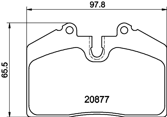Brake Pad Set, disc brake - 8DB 355 006-351 HELLA
