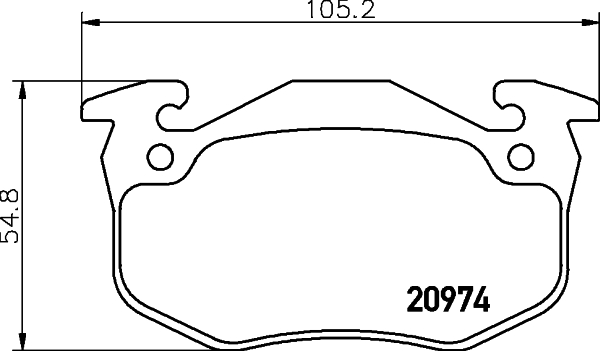 Brake Pad Set, disc brake - 8DB 355 018-951 HELLA