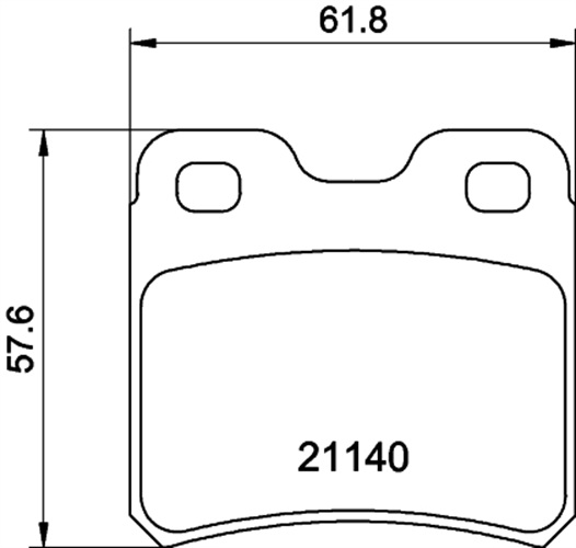 Brake Pad Set, disc brake - 8DB 355 007-451 HELLA