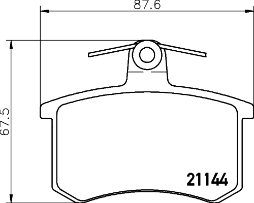 stabdžių trinkelių rinkinys, diskinis stabdys - 8DB 355 017-951 HELLA