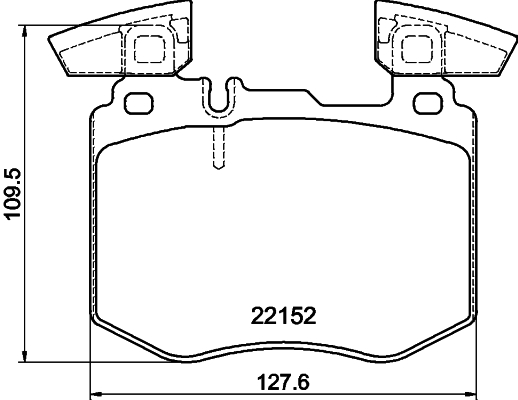 Brake Pad Set, disc brake - 8DB 355 039-981 HELLA