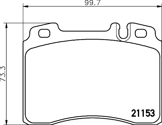 Brake Pad Set, disc brake - 8DB 355 007-471 HELLA