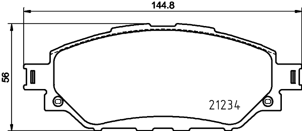 Комплект тормозных колодок, дисковый тормоз - 8DB 355 037-801 HELLA