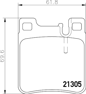 Brake Pad Set, disc brake - 8DB 355 007-581 HELLA