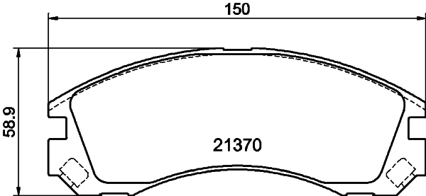 Brake Pad Set, disc brake - 8DB 355 011-751 HELLA