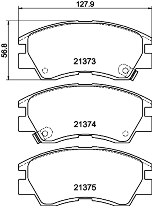 Brake Pad Set, disc brake - 8DB 355 005-781 HELLA