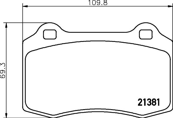Brake Pad Set, disc brake - 8DB 355 006-591 HELLA