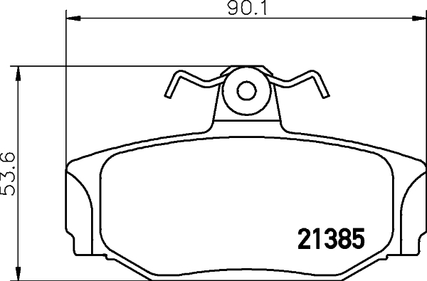 Brake Pad Set, disc brake - 8DB 355 017-991 HELLA