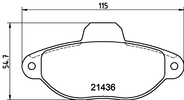 Brake Pad Set, disc brake - 8DB 355 019-931 HELLA