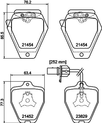 Kit pastiglie freno, Freno a disco - 8DB 355 010-191 HELLA