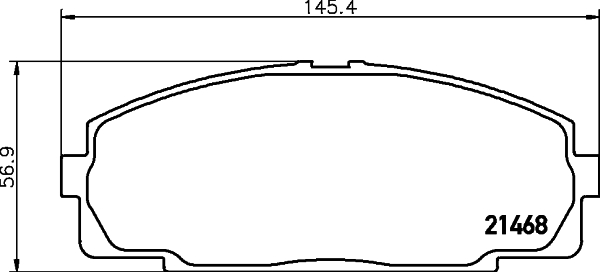 Brake Pad Set, disc brake - 8DB 355 016-921 HELLA