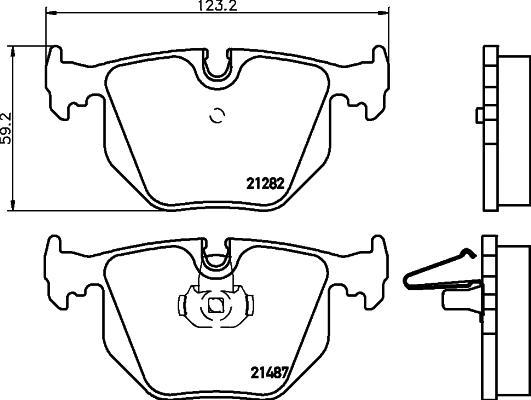 Brake Pad Set, disc brake - 8DB 355 006-691 HELLA