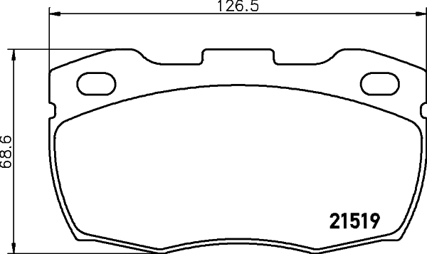 Brake Pad Set, disc brake - 8DB 355 012-871 HELLA