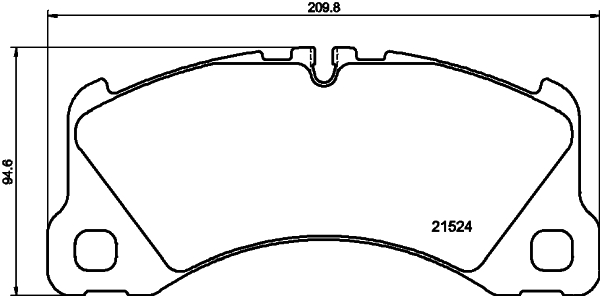 Brake Pad Set, disc brake - 8DB 355 040-051 HELLA