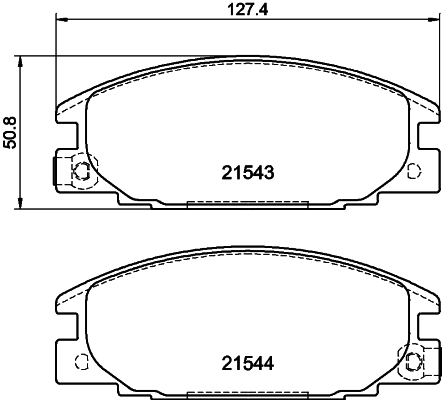 Brake Pad Set, disc brake - 8DB 355 016-341 HELLA