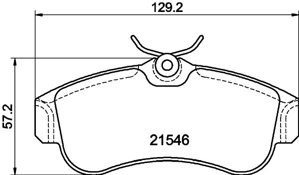 Brake Pad Set, disc brake - 8DB 355 018-011 HELLA