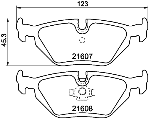 Комплект тормозных колодок, дисковый тормоз - 8DB 355 007-511 HELLA
