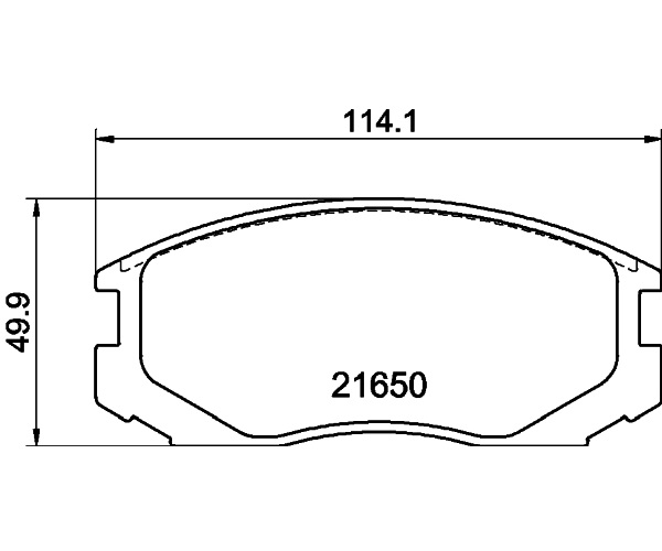 Brake Pad Set, disc brake - 8DB 355 017-161 HELLA