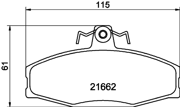 Brake Pad Set, disc brake - 8DB 355 017-931 HELLA