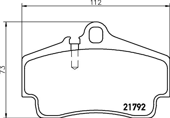 Brake Pad Set, disc brake - 8DB 355 018-481 HELLA
