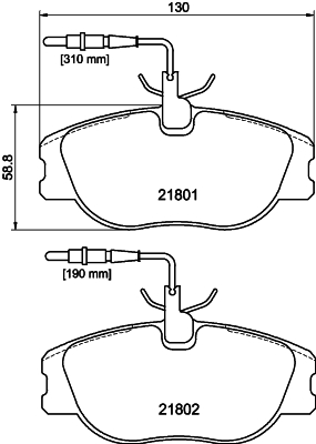 Brake Pad Set, disc brake - 8DB 355 018-171 HELLA