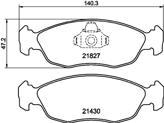 Brake Pad Set, disc brake - 8DB 355 008-291 HELLA
