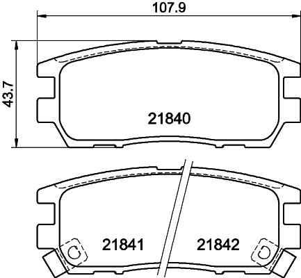 Brake Pad Set, disc brake - 8DB 355 016-471 HELLA