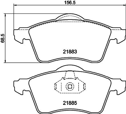 Brake Pad Set, disc brake - 8DB 355 008-011 HELLA