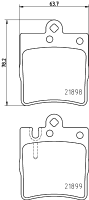 Kit pastiglie freno, Freno a disco - 8DB 355 008-451 HELLA