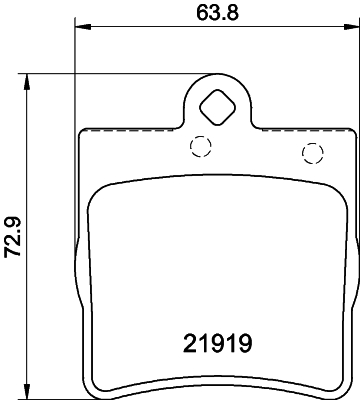 Brake Pad Set, disc brake - 8DB 355 008-961 HELLA