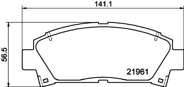 Brake Pad Set, disc brake - 8DB 355 016-721 HELLA