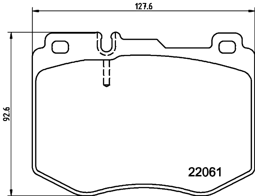 Brake Pad Set, disc brake - 8DB 355 037-971 HELLA