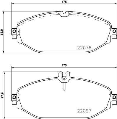 Brake Pad Set, disc brake - 8DB 355 021-921 HELLA