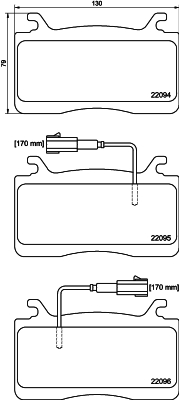Brake Pad Set, disc brake - 8DB 355 039-301 HELLA