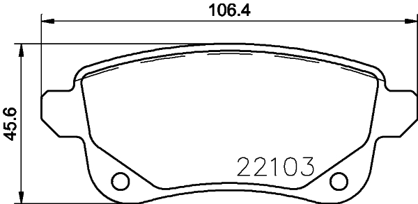 Brake Pad Set, disc brake - 8DB 355 023-211 HELLA